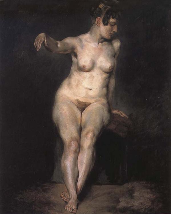Eugene Delacroix Seated Nude oil painting image